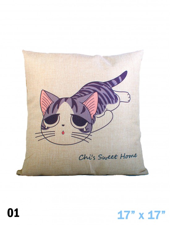 KITTEN PRINT CUSHION & FILLER